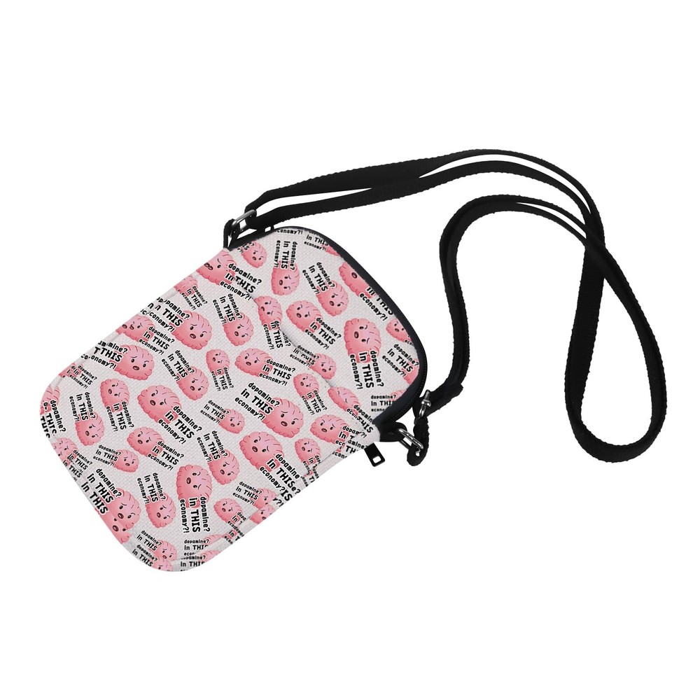 Funny Dopamine Brain Crossbody Bag for Neurodivergent ADHD Autism Mental Health Awareness