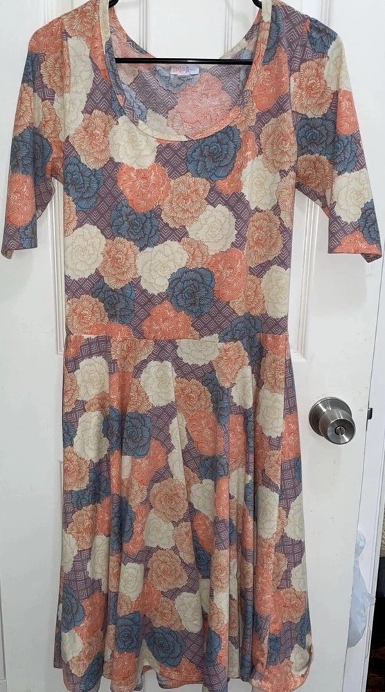 LuLaRoe Women's Floral Dress Medium Short sleeve dress