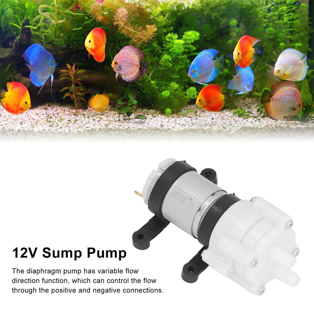 12V DC Self-Priming Diaphragm Water Pump for Home Sump with PVC Bracket