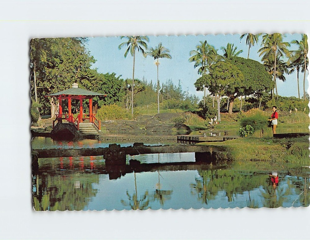 Postcard Liliʻuokalani Gardens On Hilo Bay Island Of Hawaii