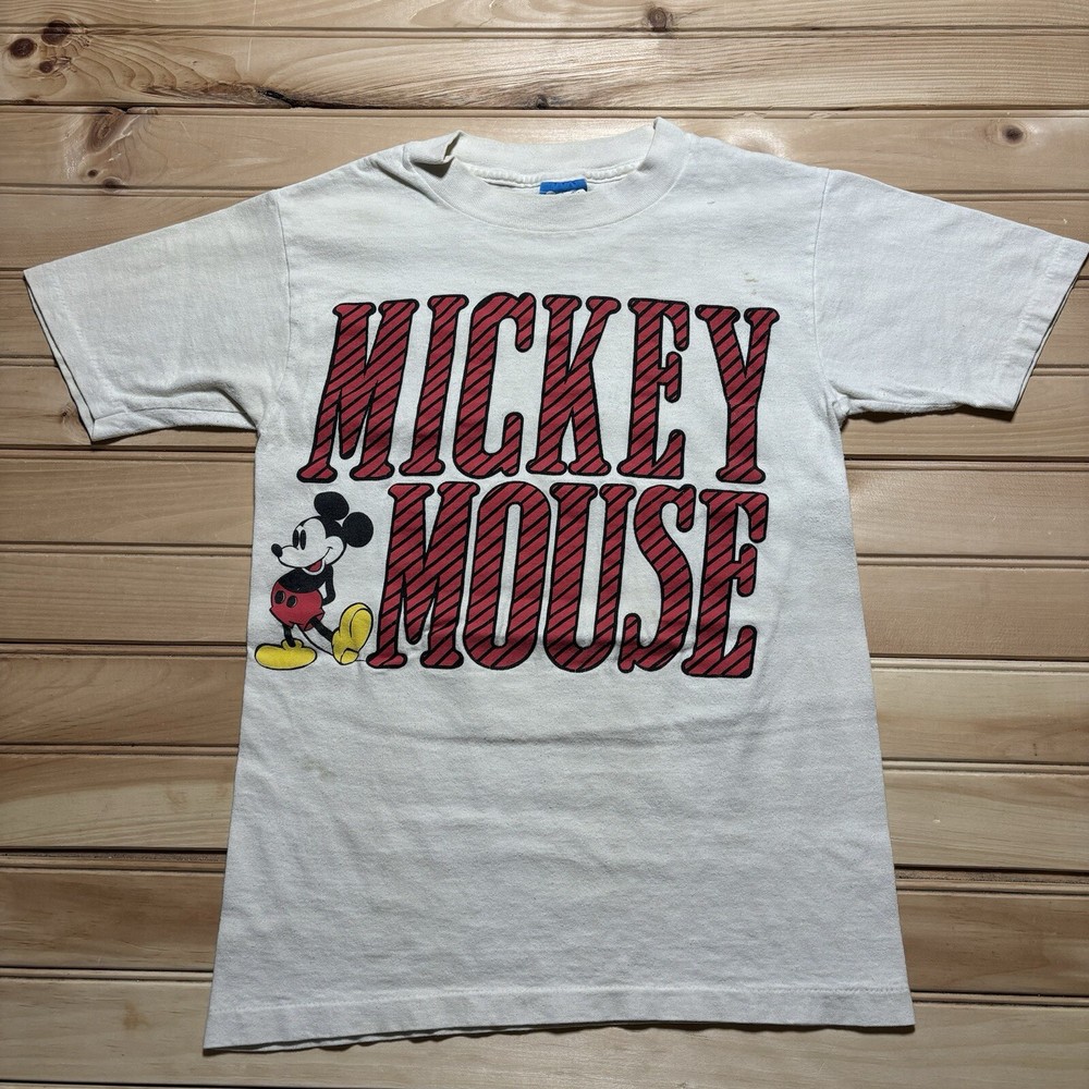 Vintage 80s Walt Disney World Mickey Mouse Logo Shirt Size Small Classic