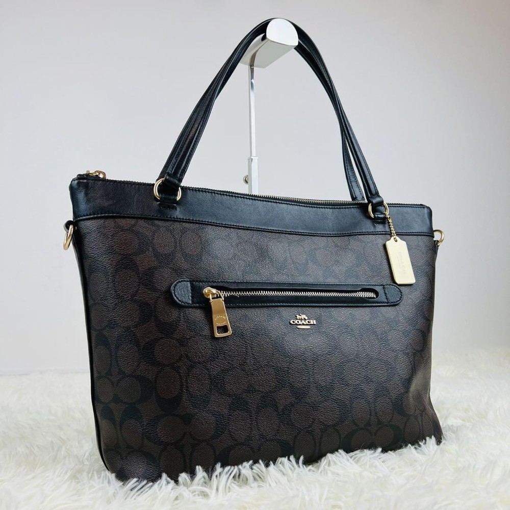 Coach Signature PVC Brown Tote Bag - Authentic G07192764