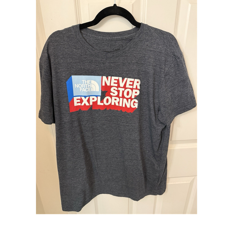 The North Face Men's XL Gray Crew Neck Short Sleeve Graphic Logo T-Shirt
