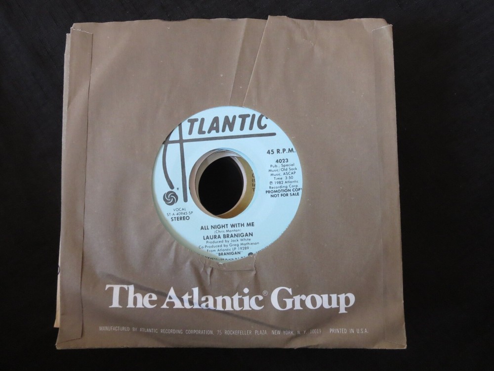 LAURA BRANIGAN – All Night With Me PROMO Unplayed Old Stock