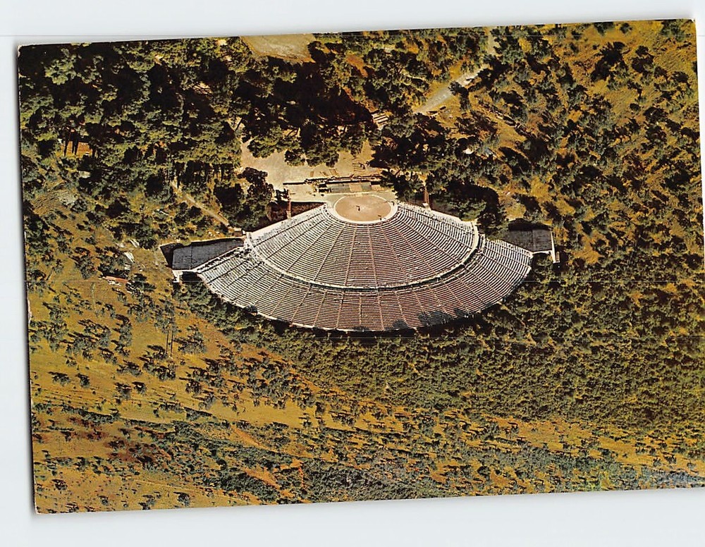Postcard Aerial View Ancient Theatre Asklepieion of Epidaurus Greece