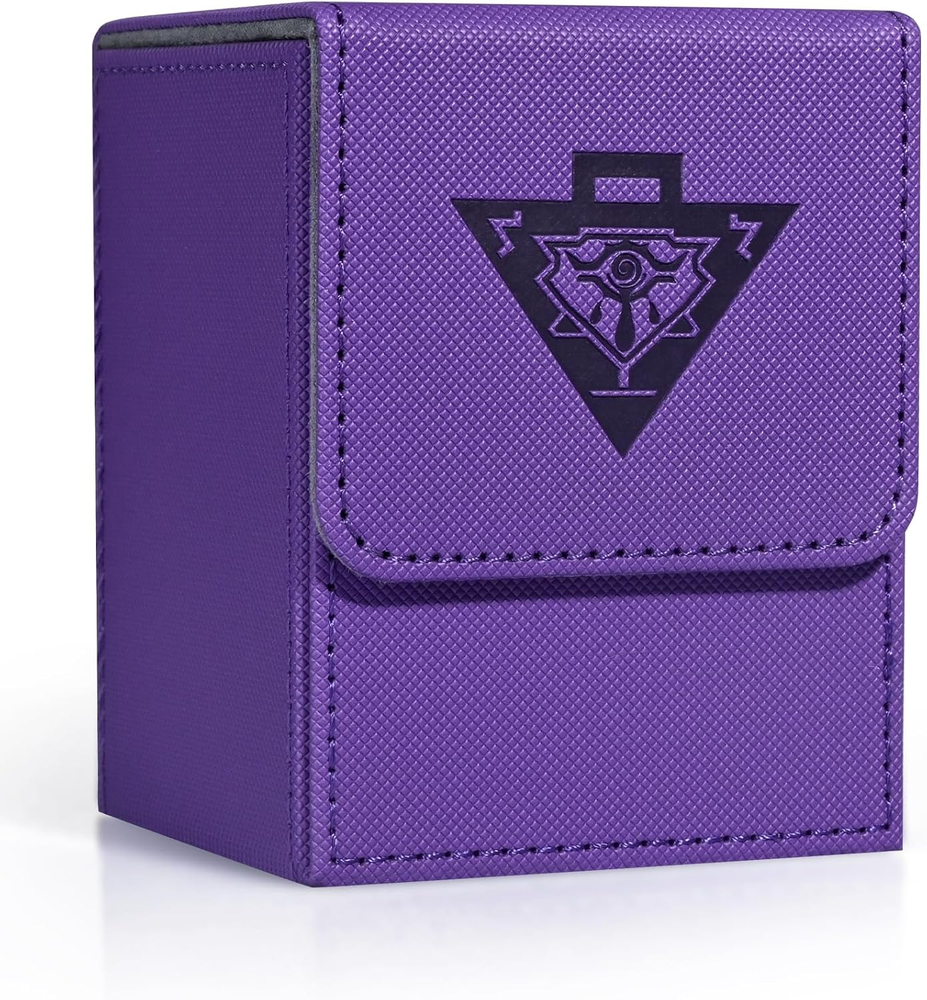 Magic & Yugioh Card Storage Box – Holds 100+ Sleeved Cards with Dividers