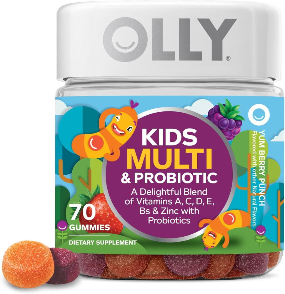 Kids Multivitamin & Probiotic Gummy, Digestive Support, Vitamins A, D, C, E, B,