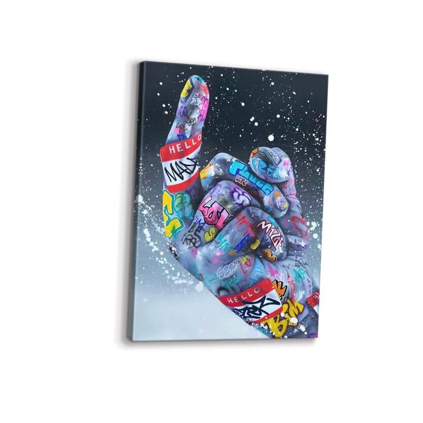 Banksy Canvas Wall Art Abstract Graffiti Street Pop Art 24’’W x 36’'H zhongz-image