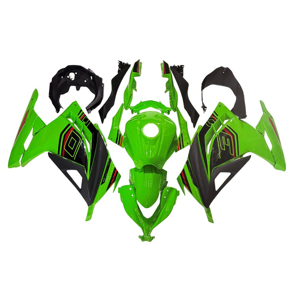 Injection Green Black Fairing Kit for Kawasaki Ninja 300 2013-2017 ABS Bodywork