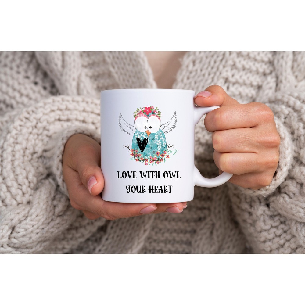 Owl Mug Ceramic Owl Coffee Cup For Women Owl Gifts For Owl Lovers Watercolor