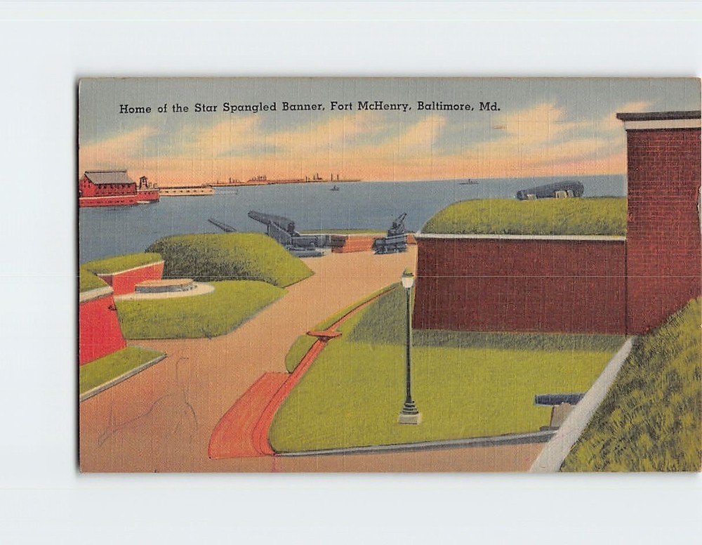 Postcard Home of the Star Spangled Banner Fort McHenry Baltimore Maryland USA