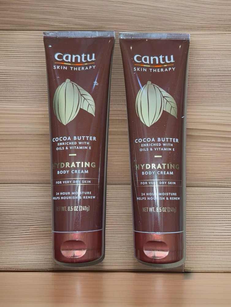 2x Cantu Therapy Cocoa Butter Hydrating Body Cream for very Dry Skin, 8.5 Oz
