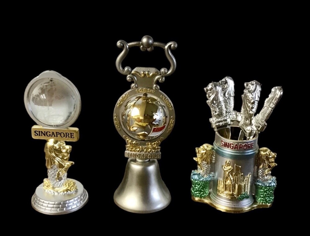 Unique World Globe Bottle Openers Cocktail Forks Singapore Vintage Souvenirs