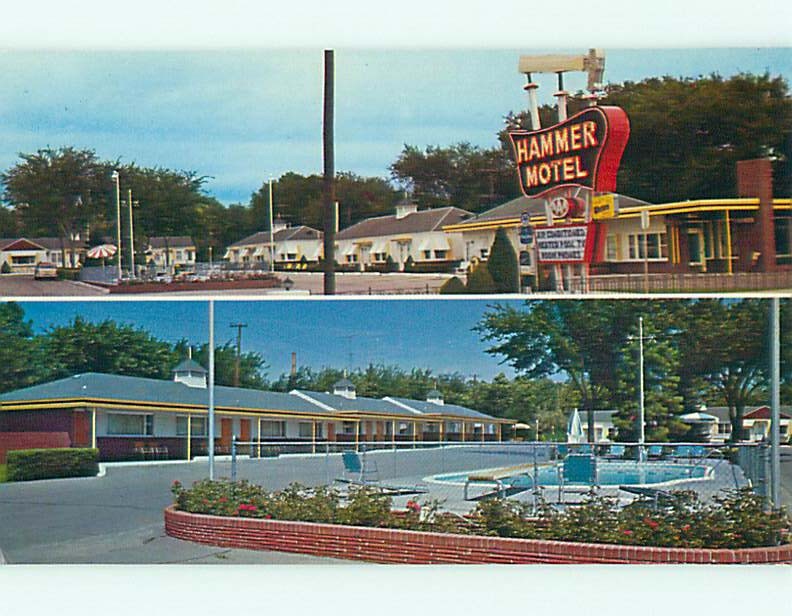 Unused Pre-1980 HAMMER MOTEL & POOL Kearnery Nebraska NE u6030