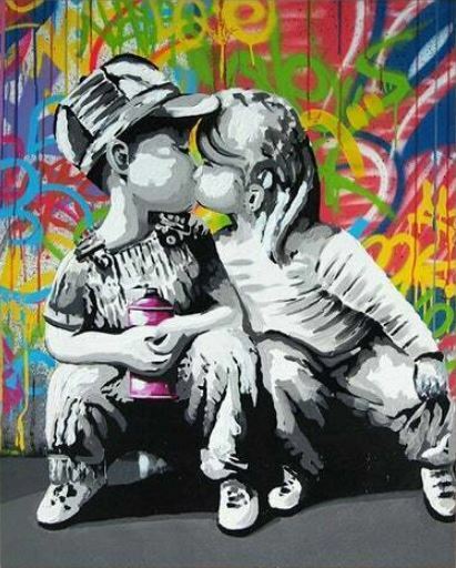 Abstract Canvas Art Street art Wall Art Graffiti Canvas Painting Print-image