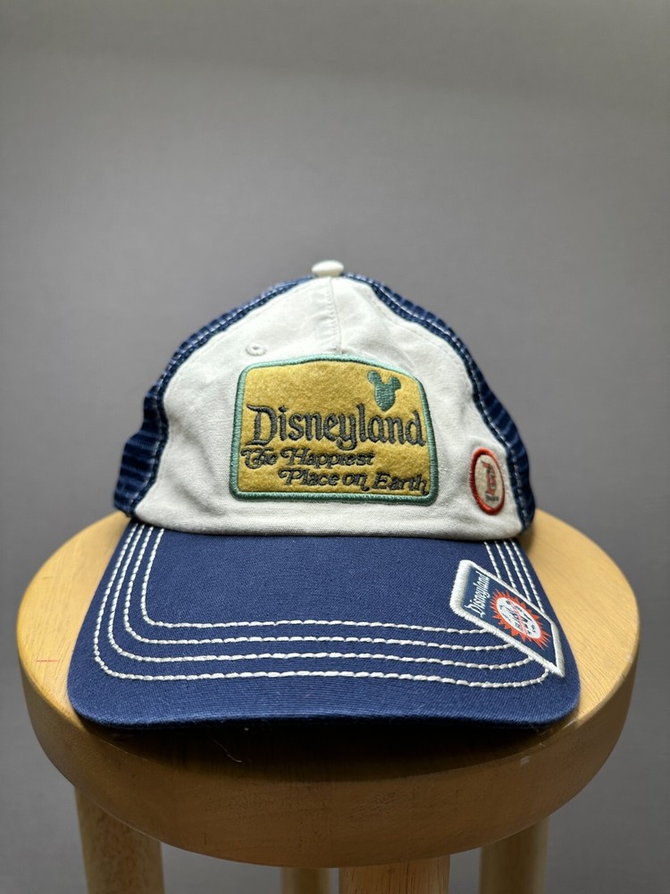 Disney Parks Adult Blue Happiest Place On Earth Hat Size 59cm