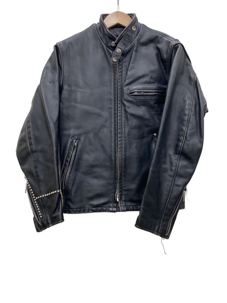 Schott Single Riders Jacket/34/Leather/Blk/Plain/641 3479