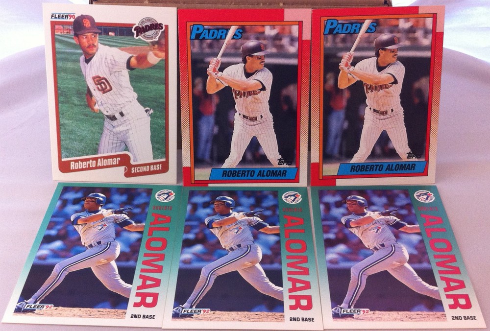 Lot Of (11) Roberto Alomar Padres Blue Jays Hof