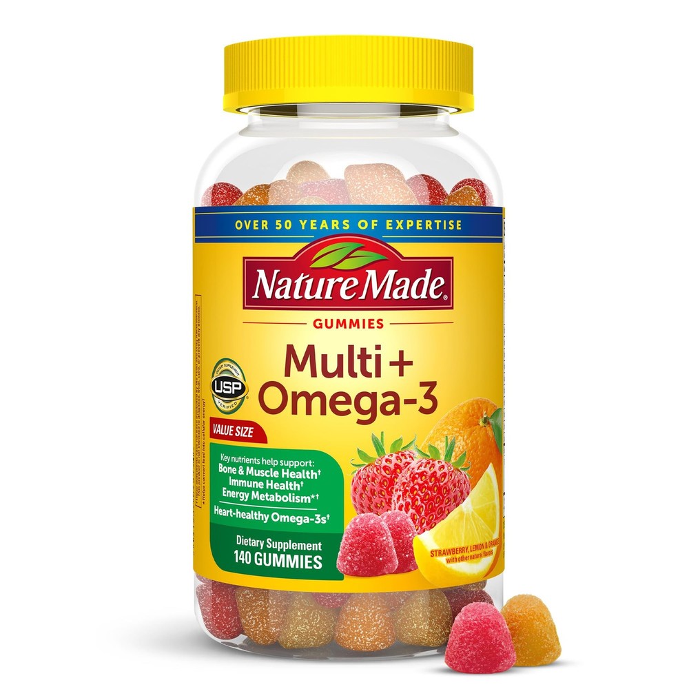 Nature Made Multivitamin + Omega-3, 140 Count (Pack of 1), Multicolor