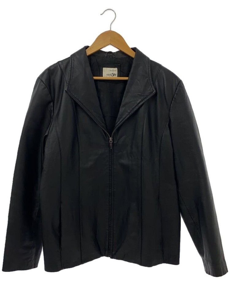 Genuine Leather/Leather Jacket Blouson/-/Leather/Blk/Plain 10801