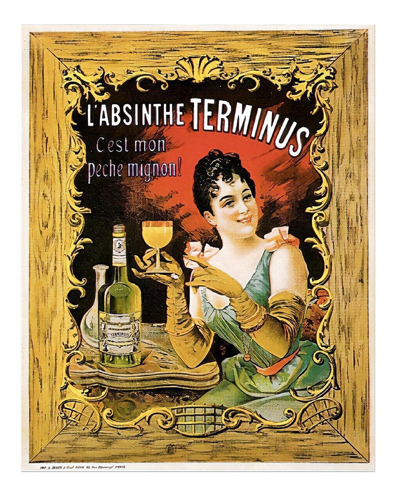 Vintage Absinthe Poster Wall Art - Classic French Advertisement-image