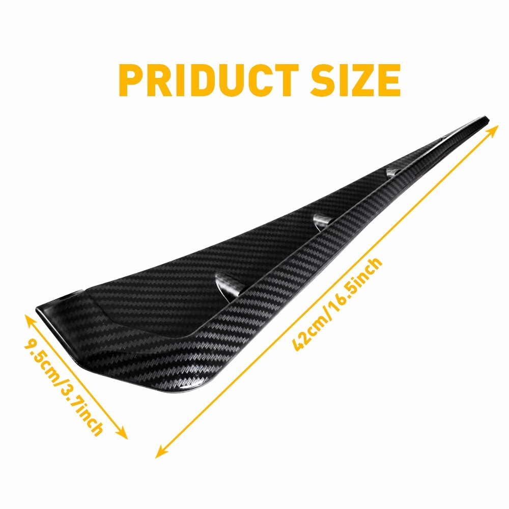 2pcs Carbon Fiber Car Side Fender Vent Air Wing Cover Exterior Trim Accessories