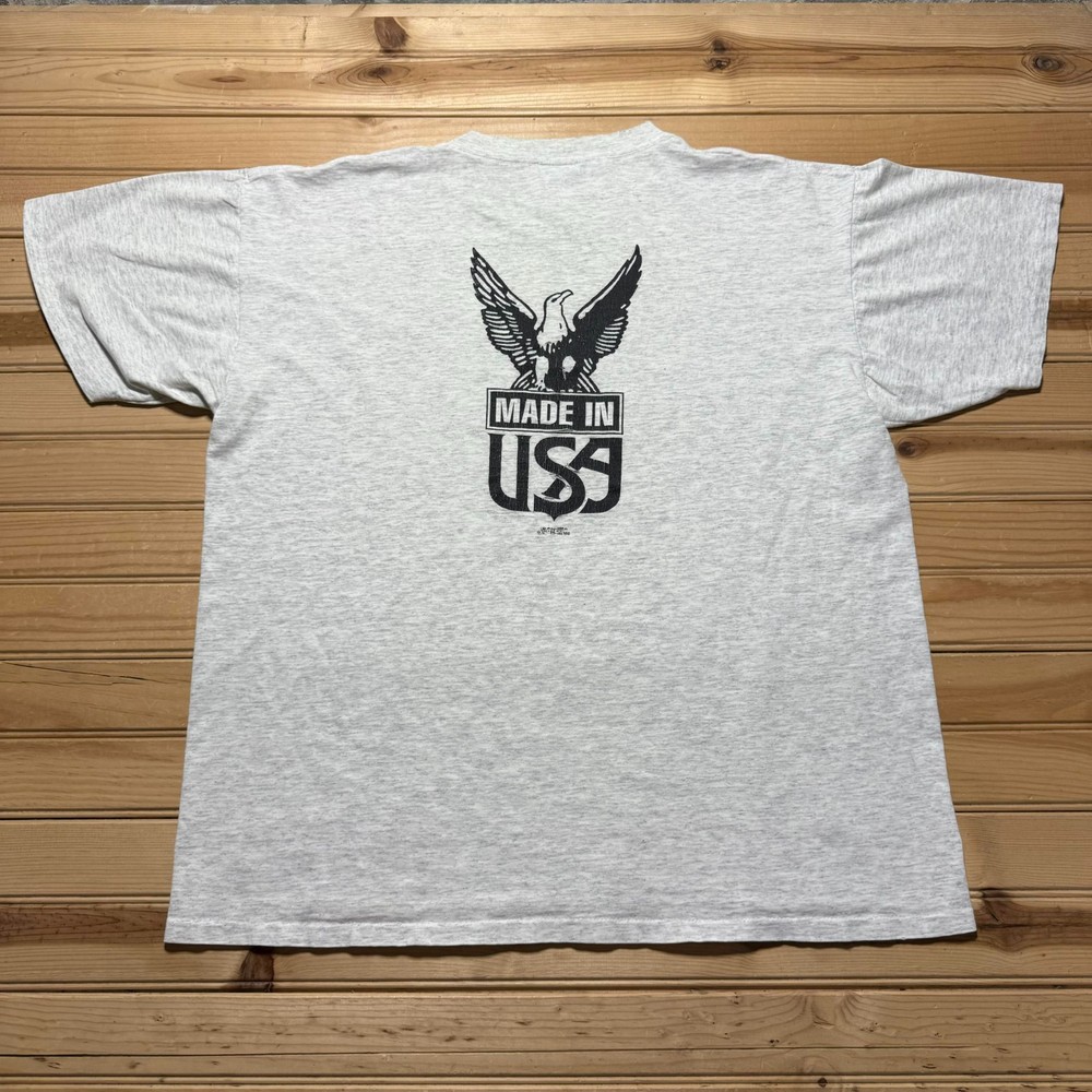 Vintage 90s Made In America It Makes A Difference USA UAW Flags Union Shirt XL