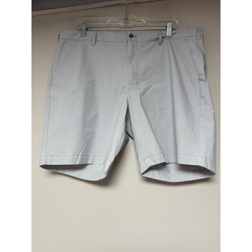 Peter Millar Shorts Mens 38 Light Grey Excellent Flat Front Performance Stretch