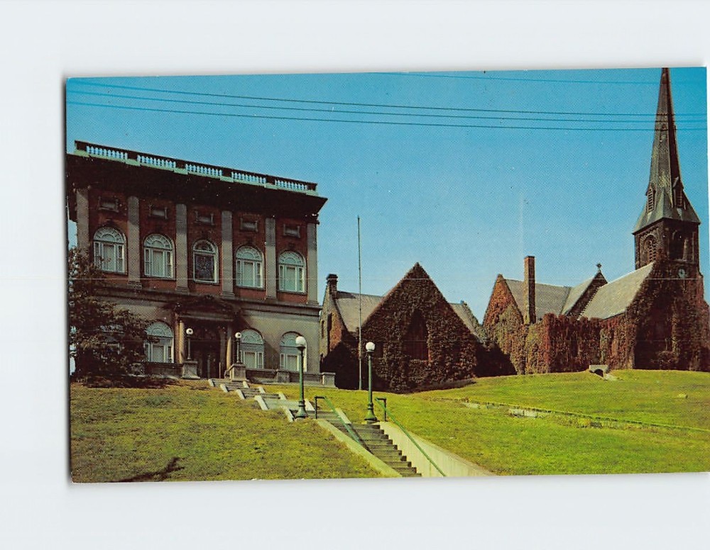 Postcard Masonic Temple & Emmanuel Episcopal Church Cumberland Maryland USA
