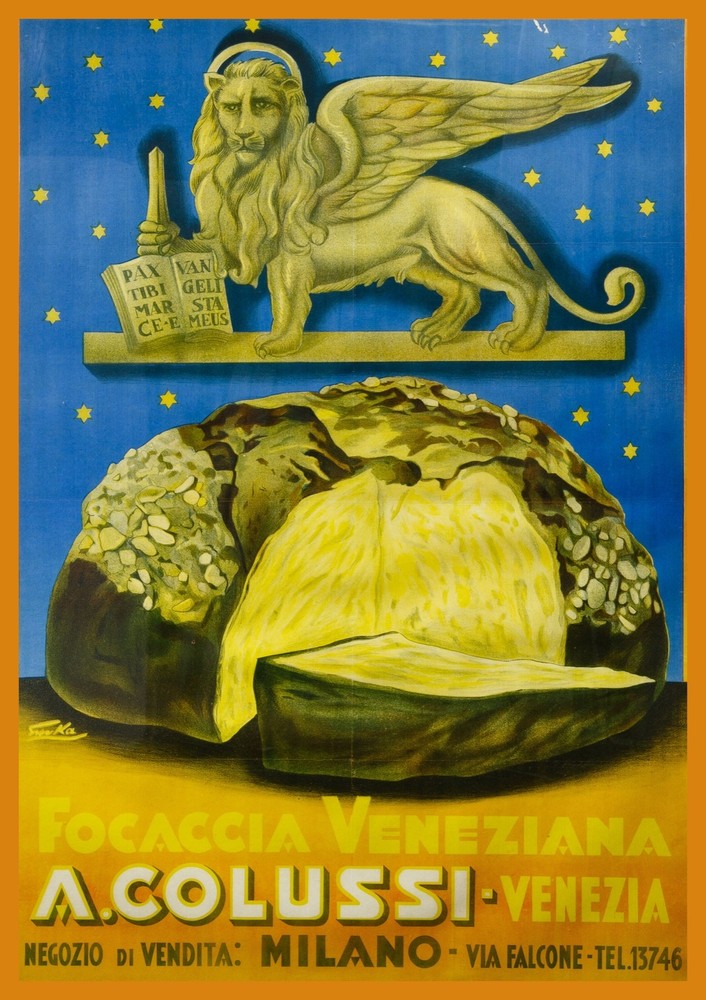 8674.Decoration Poster.Home Room wall art design.Venetian bread Focaccia.Bakery