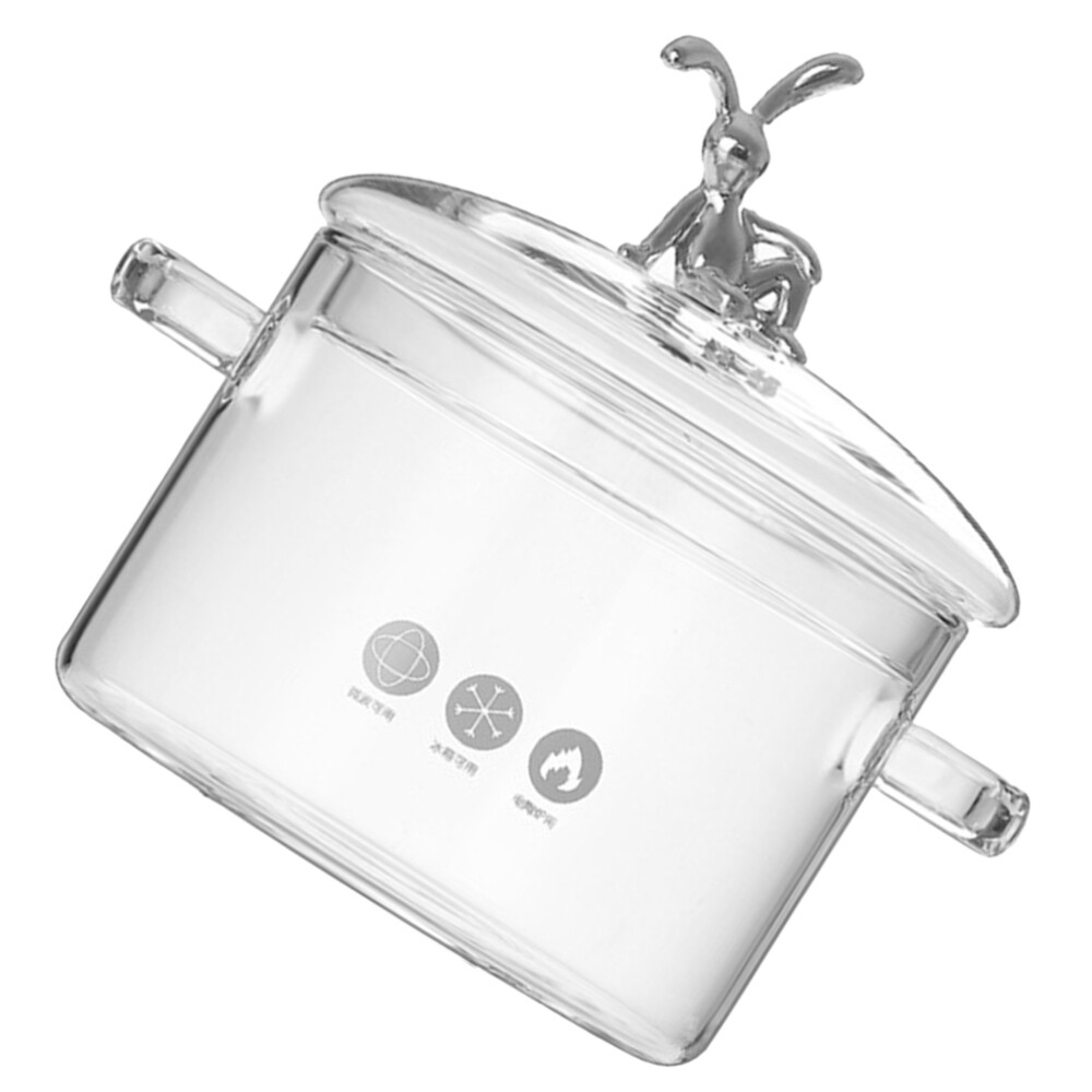 Household Stew Pot Glass Simmer for Stove Kettle Clear Pots Baby