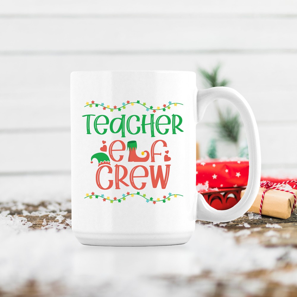Teacher Christmas Elf Christmas Gifts For Teacher Teacher Christmas Mug Teacher