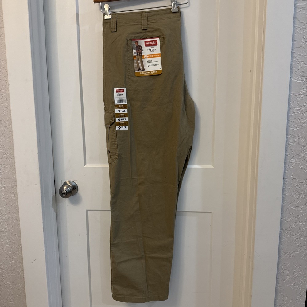 NWT Men’s 44 X 30 Dickies Five Star Flex Khaki Cargo Work Pants #4058