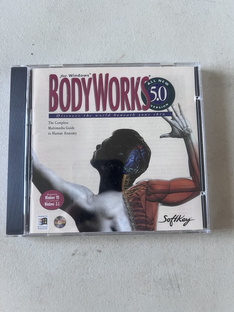 SoftKey BODYWORKS 5.0 Software CD-ROM for Windows 95 3.1 Anatomy Guide