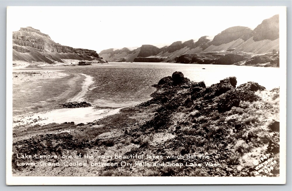 RPPC~Lake Lenore @ Lower Grand Coulee Washington~Real Photo Postcard
