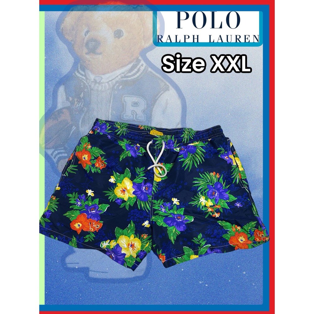 Polo Ralph Lauren Men's Floral Aloha Swimsuit Swim Trunks XXL