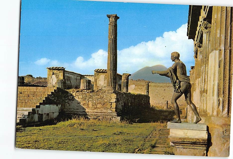 Postcard The Temple of Apollo Excavations Pompei Italy