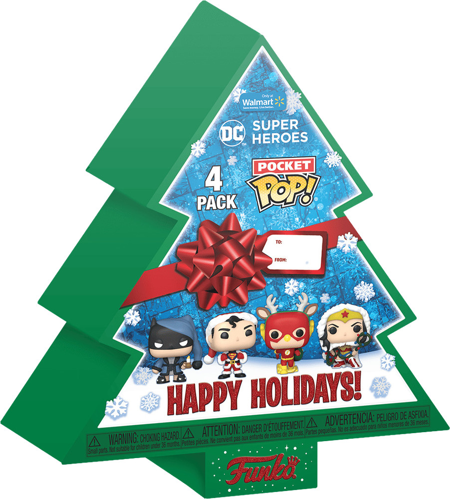 Funko Pocket Pop!: DC Universe - Batman / Superman / The Flash / Wonder Woman - 4 Pack - Walmart (Exclusive)