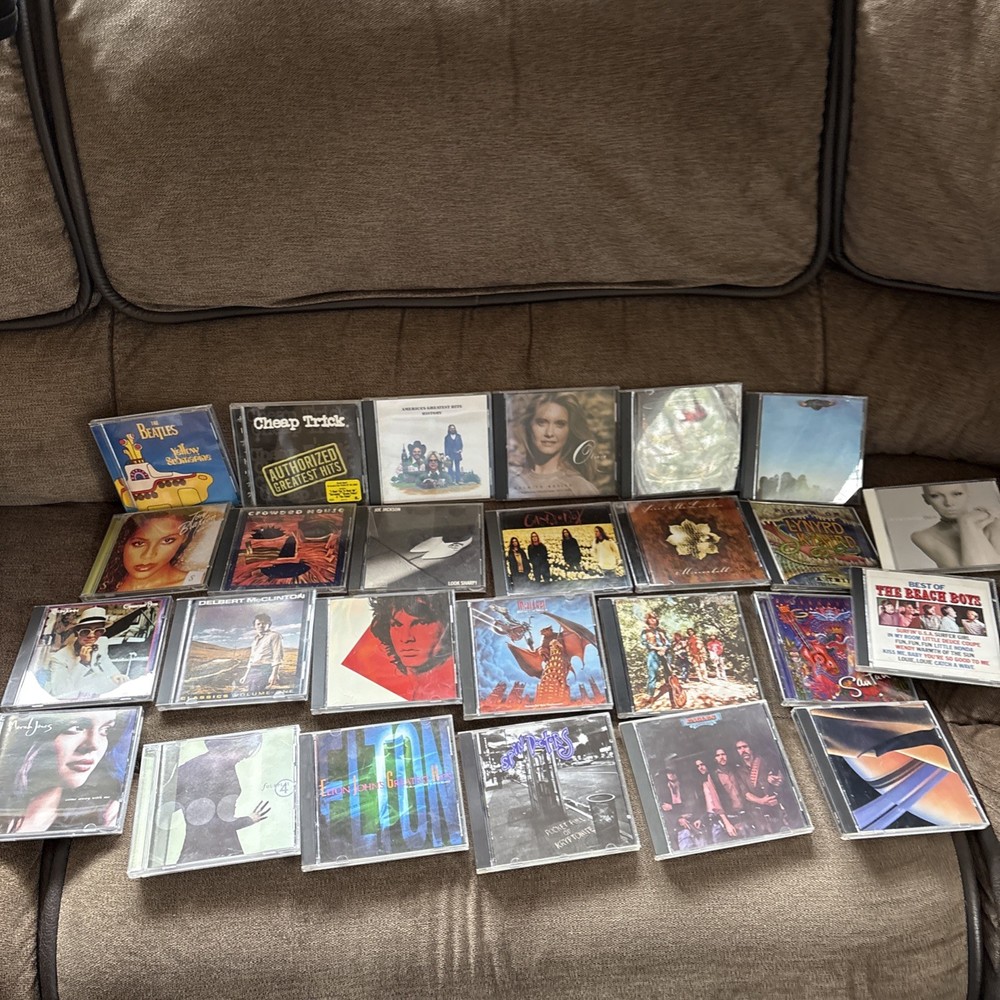 Lot of 26 Classic Rock Pop Music CDs Beatles,lynyrd Skynrd, Meatloaf , Santana