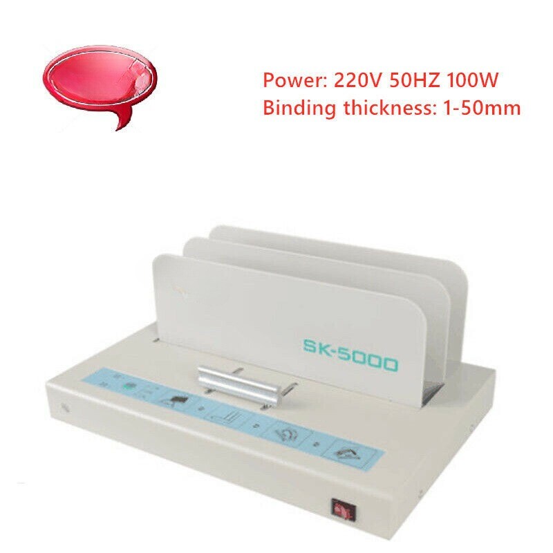 220V Electric 320X50mm Hot Melt Binding Machine Melt Book Binder for A3 A4 A5 A6