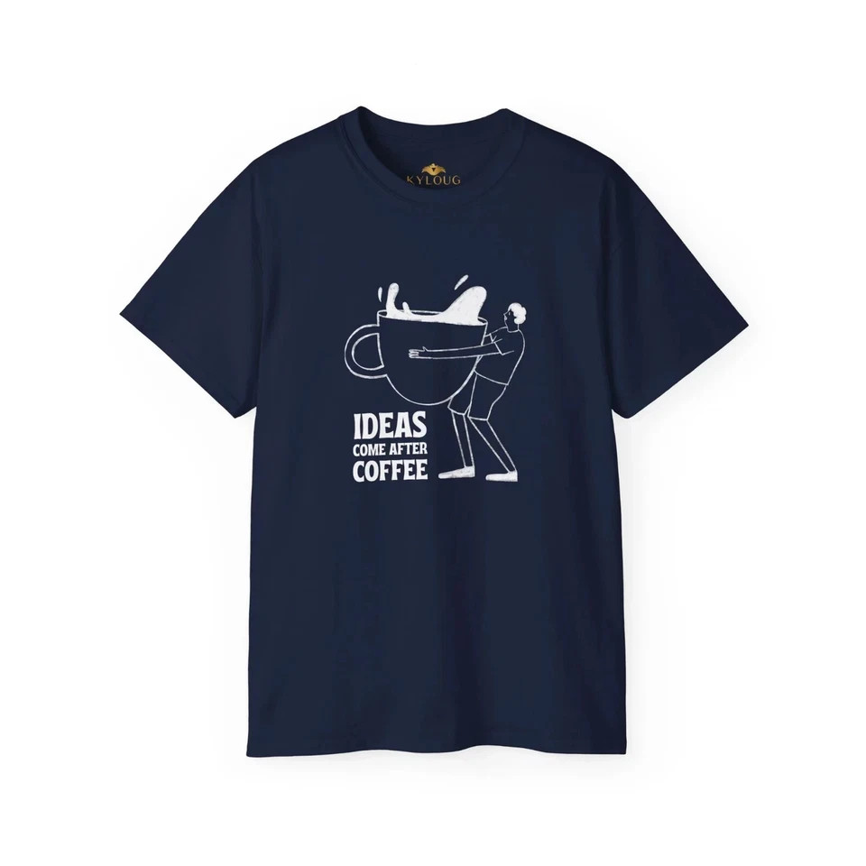 Classic Men's Coffee Lover T-Shirt: Graphic Print, Round Neck, Perfectly Fit