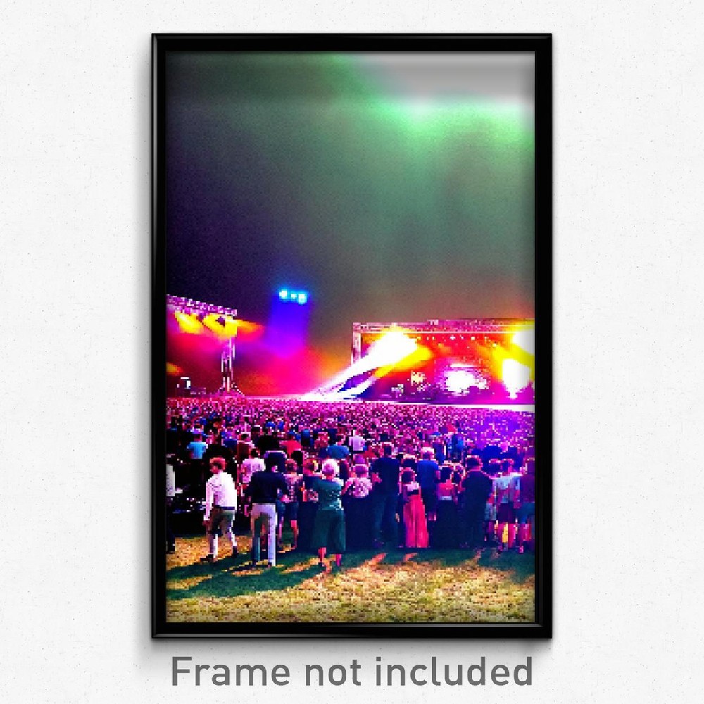 8 Bit Pixel Art Poster Cultured Music Festival Psychedelic Video Game Print  