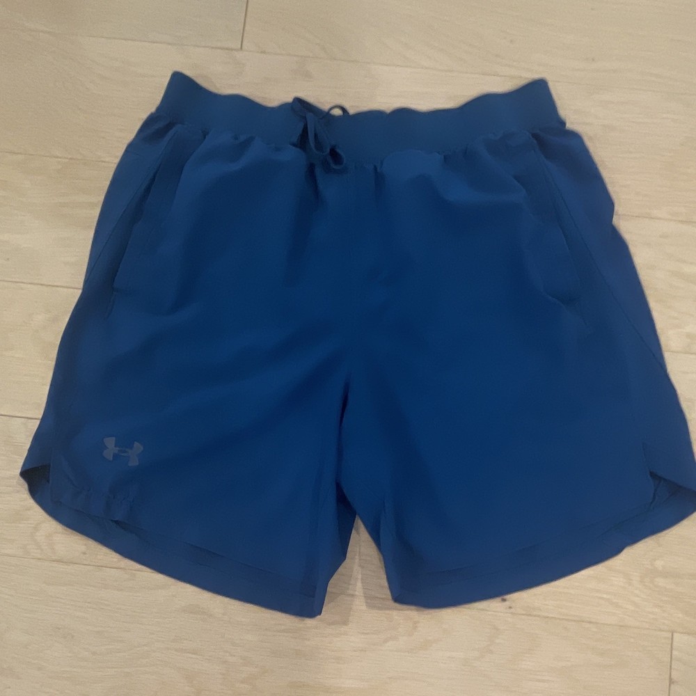 Under Armour Men's Fitted Athletic Activewear Shorts L Blue