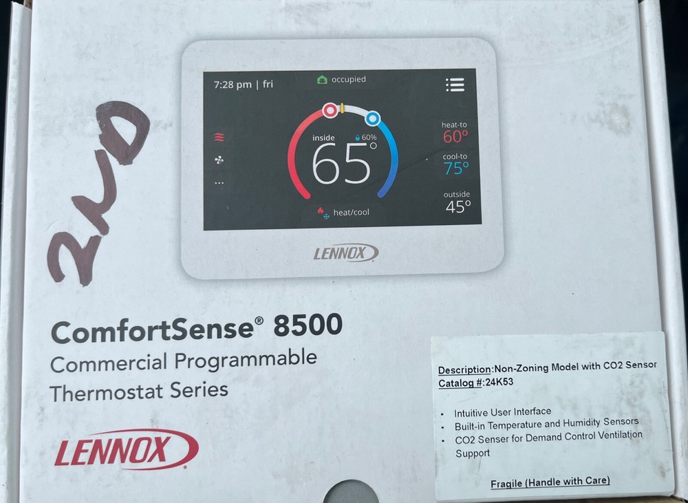 Lennox ComfortSense 8500 Commercial Programmable Thermostat - Non Zoning 24K53