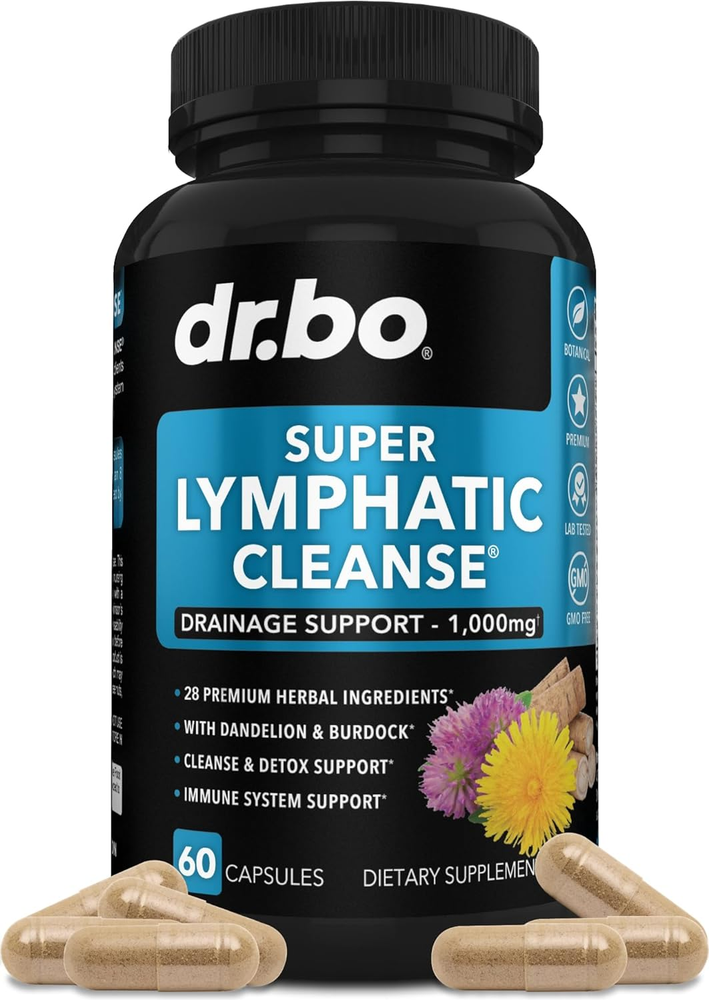 Lymphatic Drainage Supplements Pills - Lymphatic Support Total Herbal Cleanse Pr