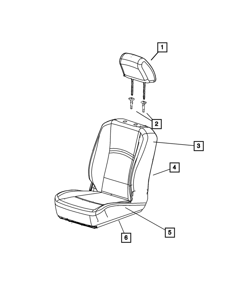Genuine Mopar Front Seat Cushion Cover Left 5MV87DX9AE