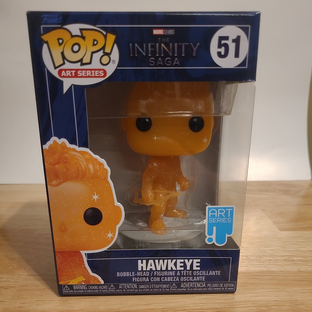 Funko Pop Marvel Hawkeye Orange Art Series #51 Includes Protector Case  