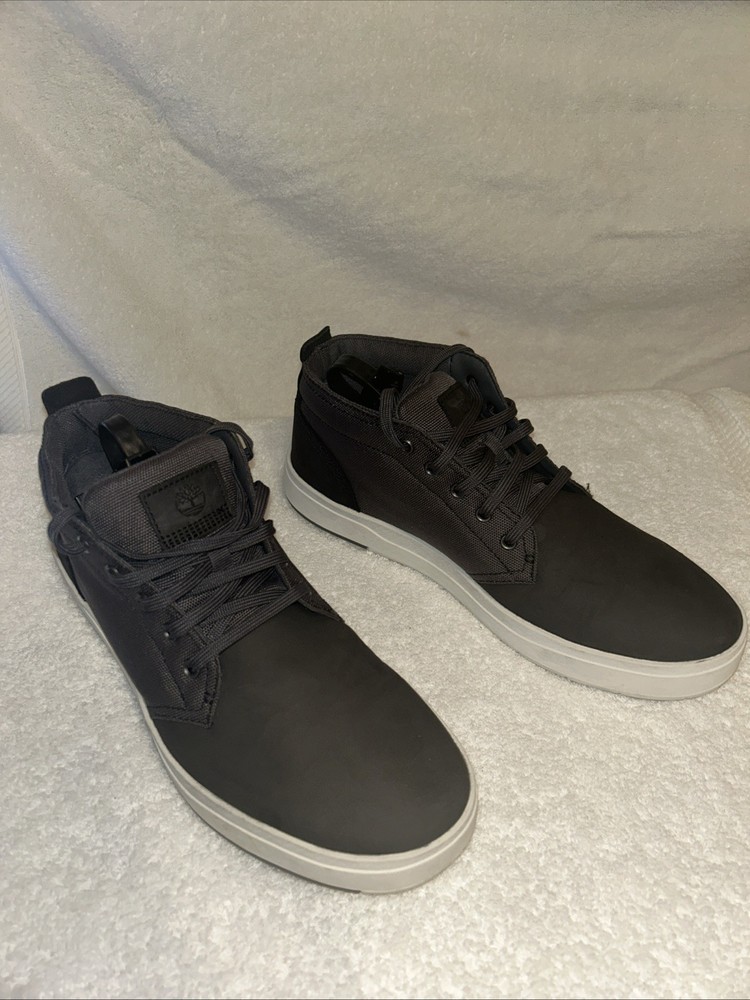 Timberland Men’s Dark Grey Nubuck Canvas Chukka Boot Size 9M Pre-Owned A1T1H A2025