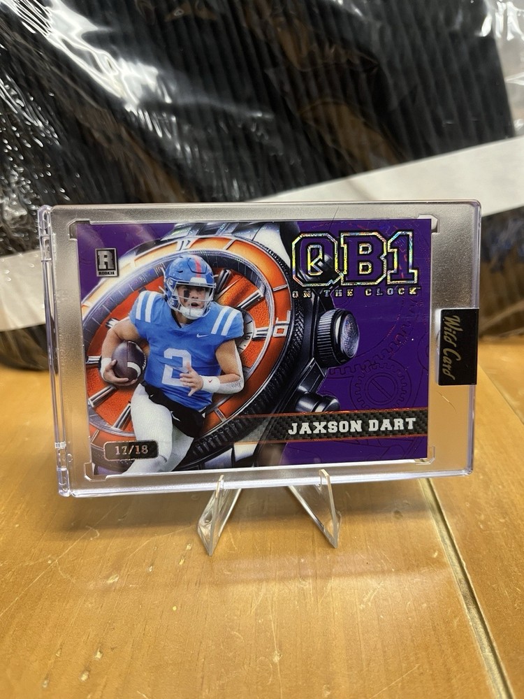 2024 Wild Card - Jaxson Dart Rookie /18 QB1 On The Clock - Purple 🔮