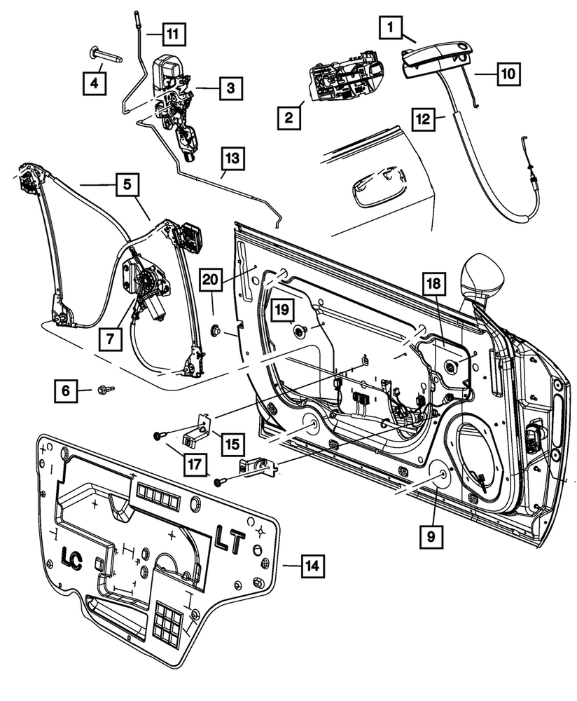 Genuine Mopar Front Door Watershield Left 68067623AC
